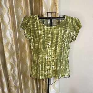 Green tie dye top
